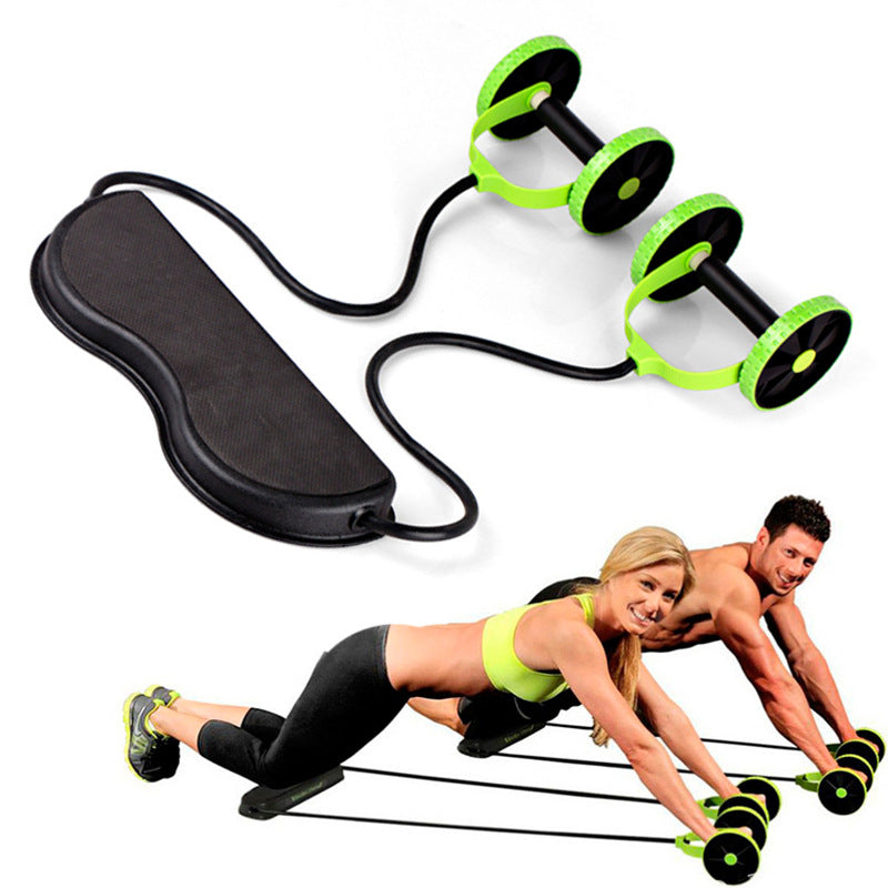 Double-wheeled Abdomen Wheel Pull Rope - Olic Home Fitness