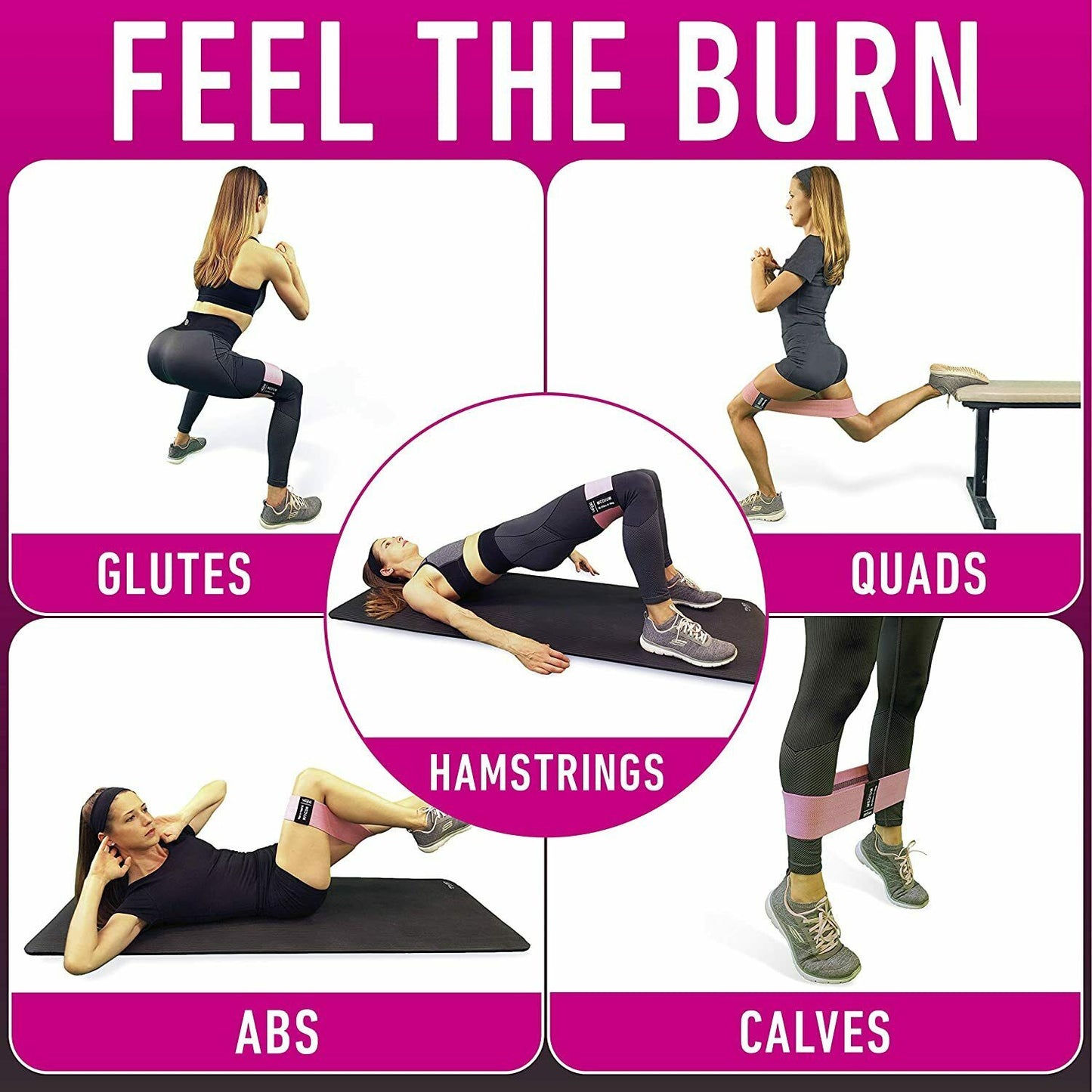 Workout Resistance Bands Loop Set - Olic Home Fitness