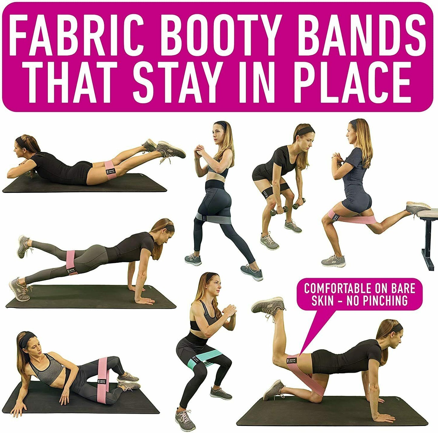 Workout Resistance Bands Loop Set - Olic Home Fitness